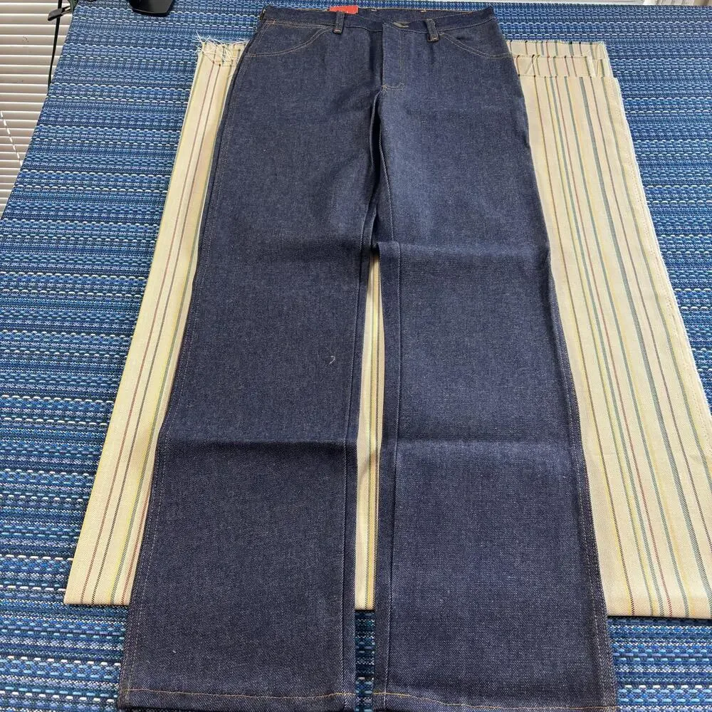 Red Kap Jeans Mens 32x34 Dark Blue Denim Workwear Straight Leg PD52DN2 New